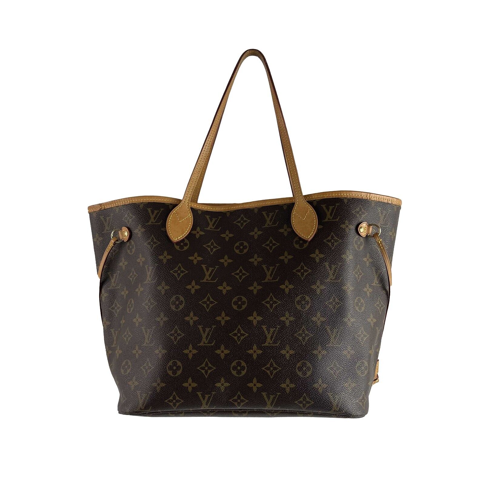 Authentic Louis Vuitton Neverfull MM Tote Bag - Brown Monogram Canvas with Full Kit | Luxury Designer Handbag for Women, Perfect for Work, Travel & Everyday Use