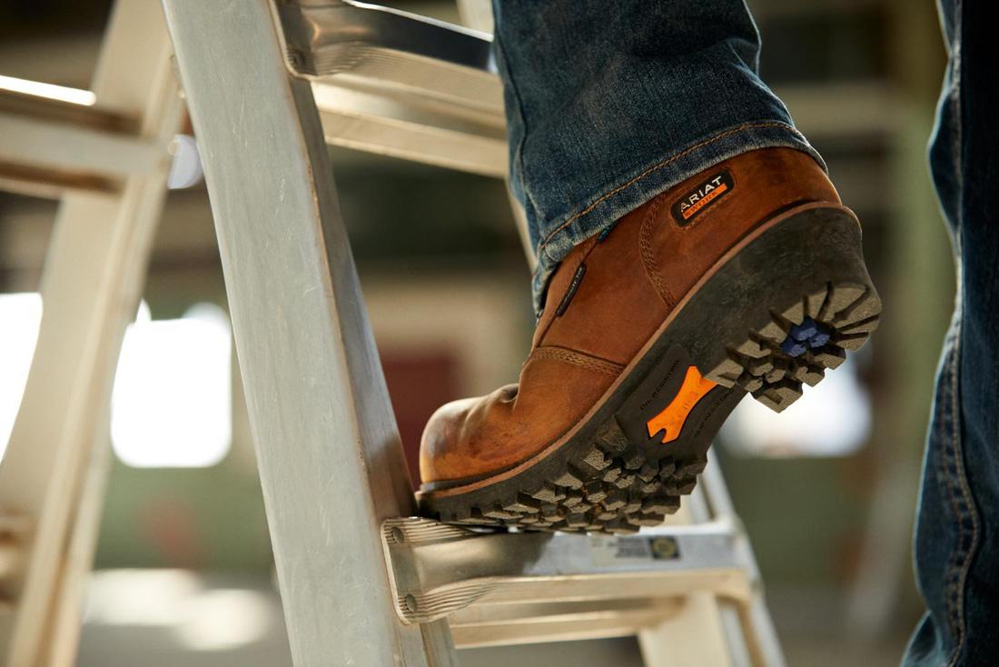 Logger Shock Shield Composite Toe Waterproof Work Boot Copper Brown