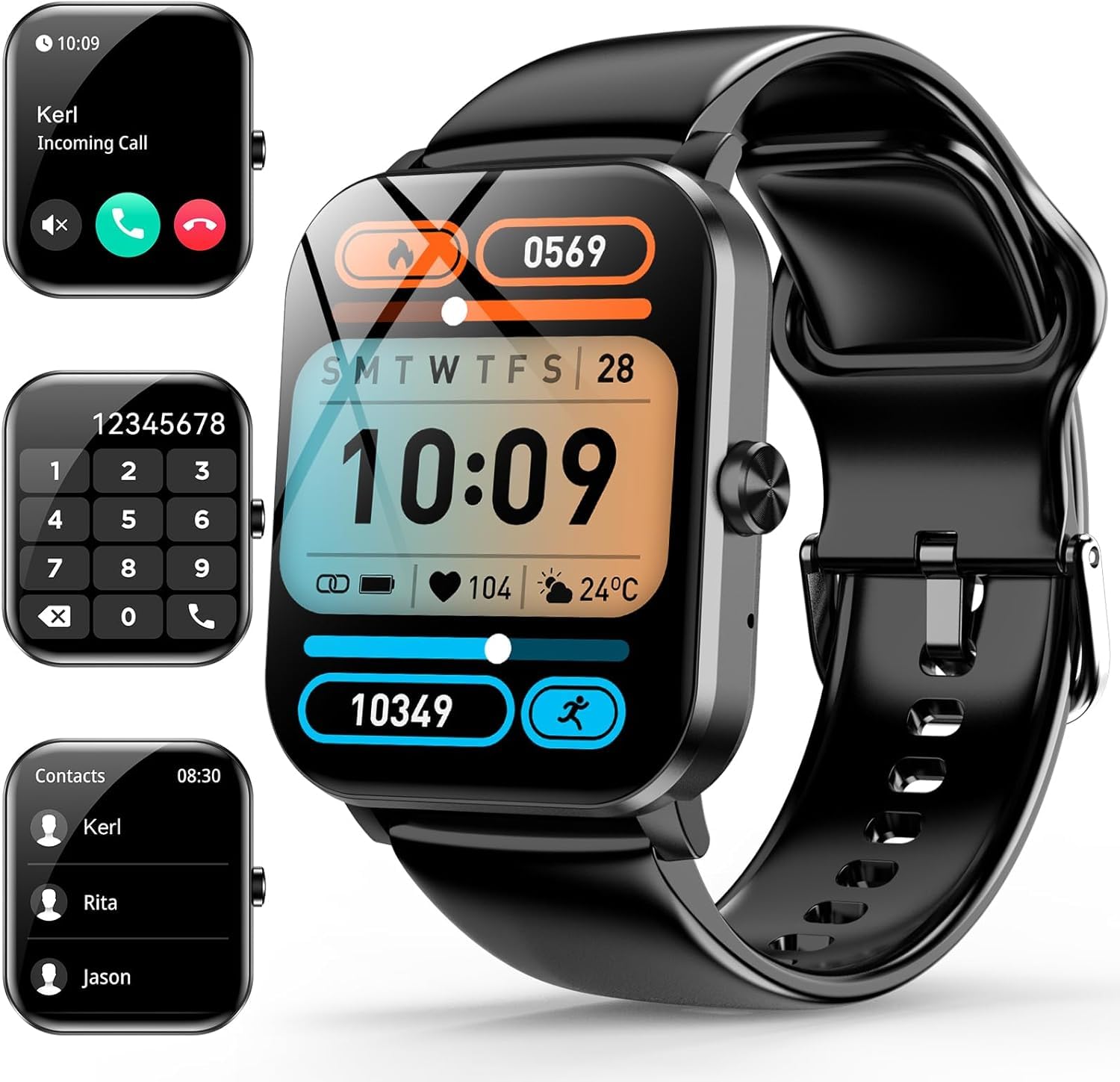 Smart Watch with Fitness Tracker & Heart Rate Monitor - 1.9