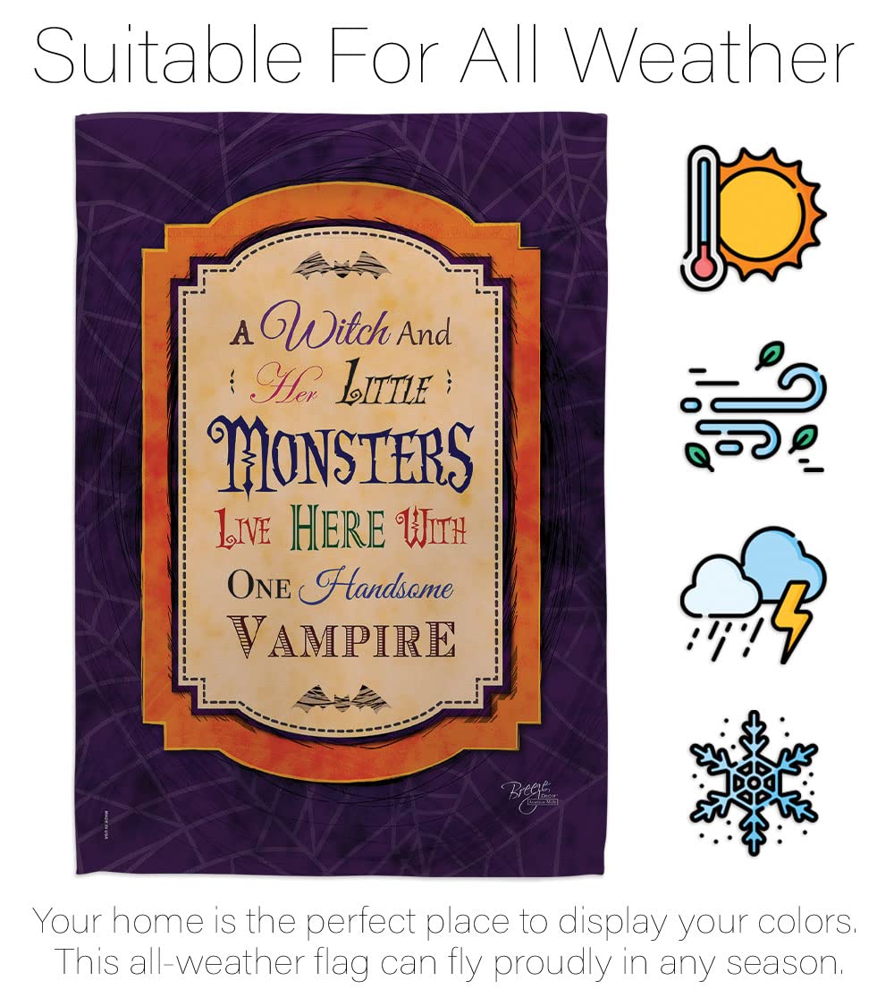 Halloween Decorative Flag 28x40in - Fall Vertical House Decor for Outdoor & Indoor