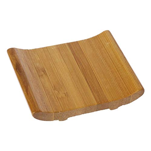 Natural Bamboo Soap Dish Holder for Bathroom & Shower Storage