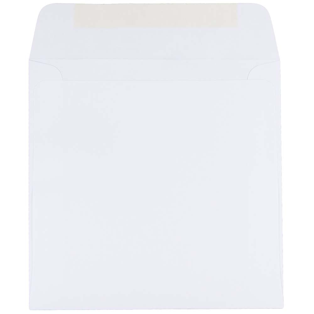 JAM PAPER 6.5 x 6.5 Inch Square White Invitation Envelopes - Bulk Pack of 250 - Perfect for Wedding Invitations, Greeting Cards, Party Favors and Business Correspondence