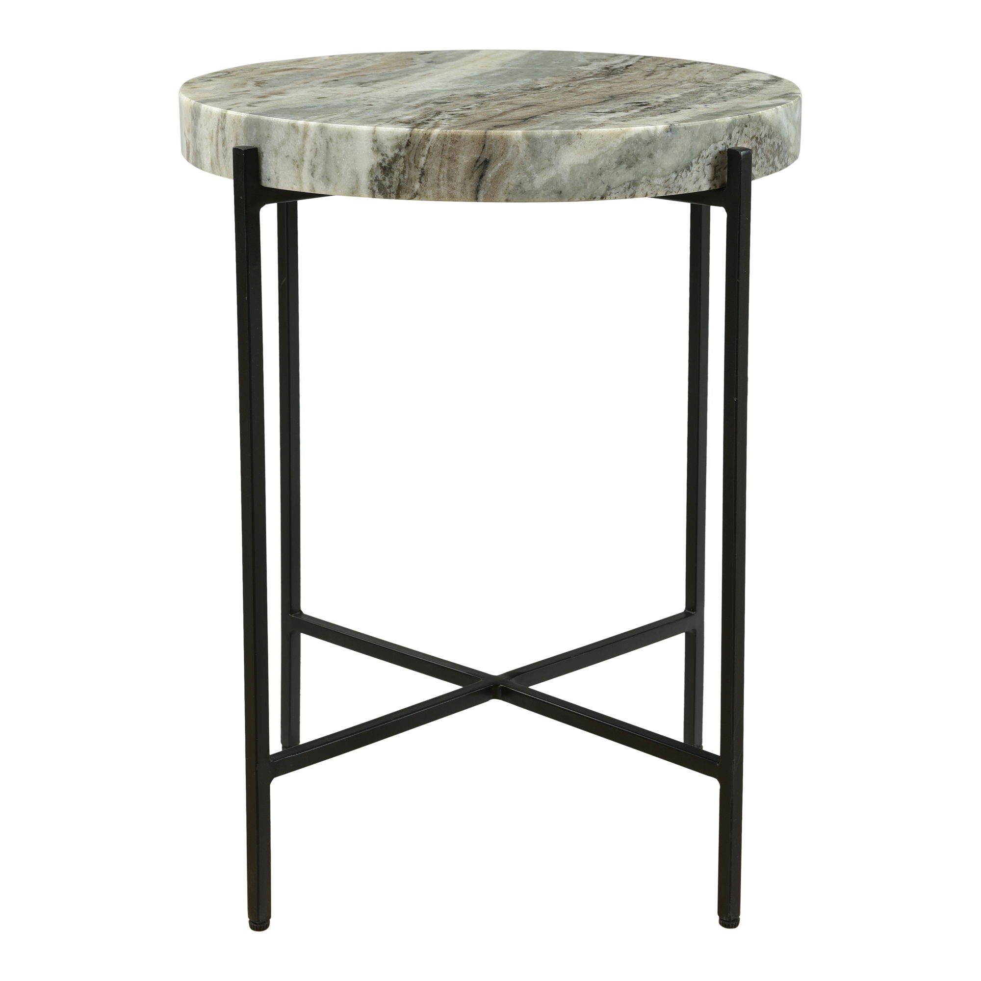 Cirque Accent Table - Modern Round Side Table with Sand Finish - Perfect for Living Room, Bedroom, or Office Decor