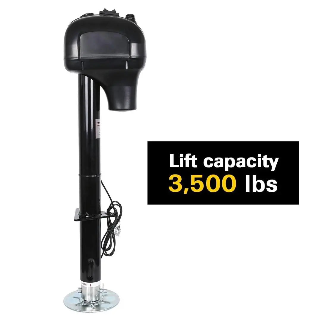 3500 Lbs Heavy Duty Electric RV Trailer Tongue Jack with 600D Polyester Cover, 23 5/8