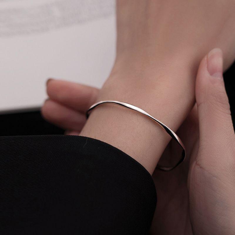 Sterling Silver Mobius Ring Bracelet - Elegant & High-End Jewelry for Women | Perfect for Gifts, Parties & Everyday Wear