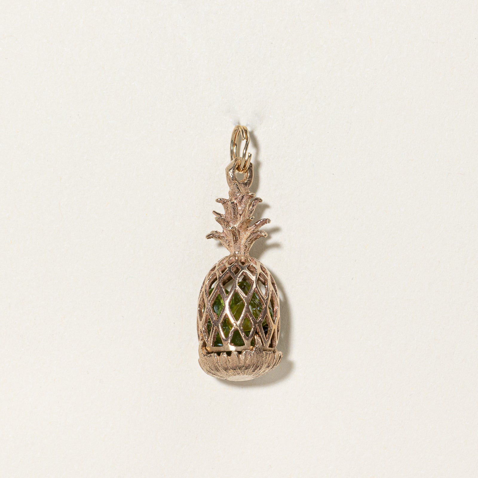 Natural Green Peridot Pineapple Pendant - 8.00 Carat Rough Crystal Gemstone Jewelry for Women - Perfect for Summer Fashion, Beach Vacation & Tropical Party Accessories