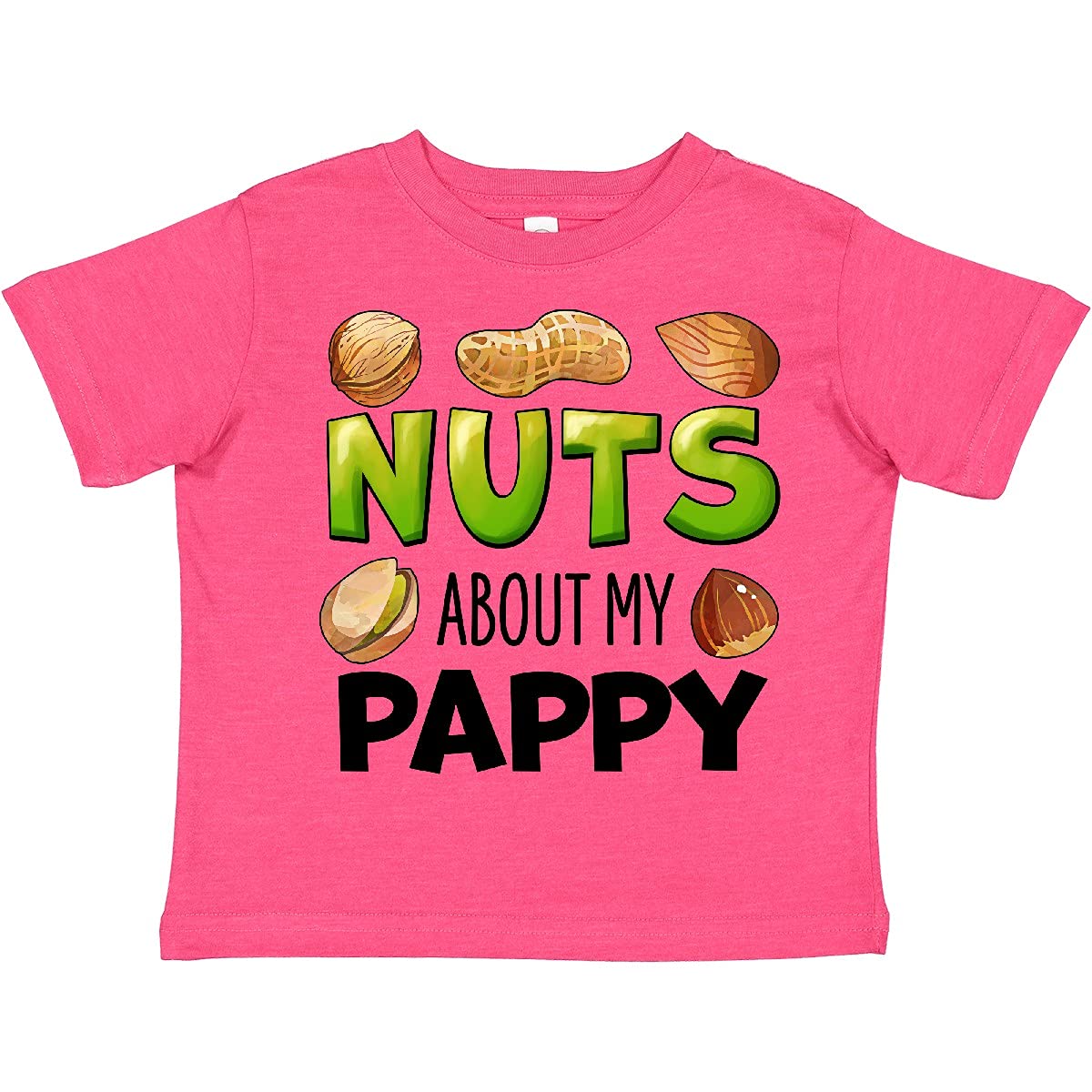 Inktastic 'Nuts About My Pappy' Peanut Almond Pistachio Toddler T-Shirt - Cute Casual Outfit for Grandparents Day & Family Gatherings
