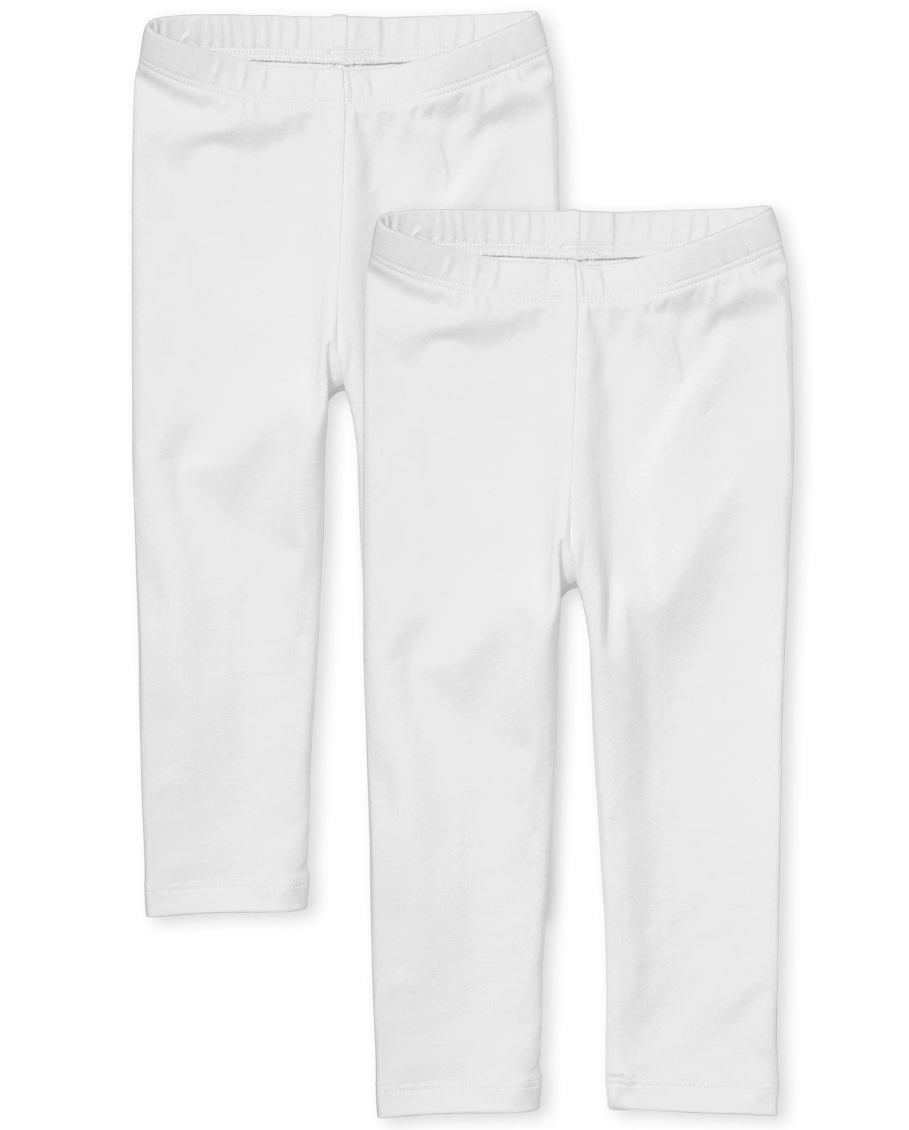 The Children's Place Baby Girls' Leggings 2 Pack - Soft Cotton Stretchy Leggings for Toddlers & Infants (6-24 Months) - Perfect for Playtime, Daycare & Family Outings