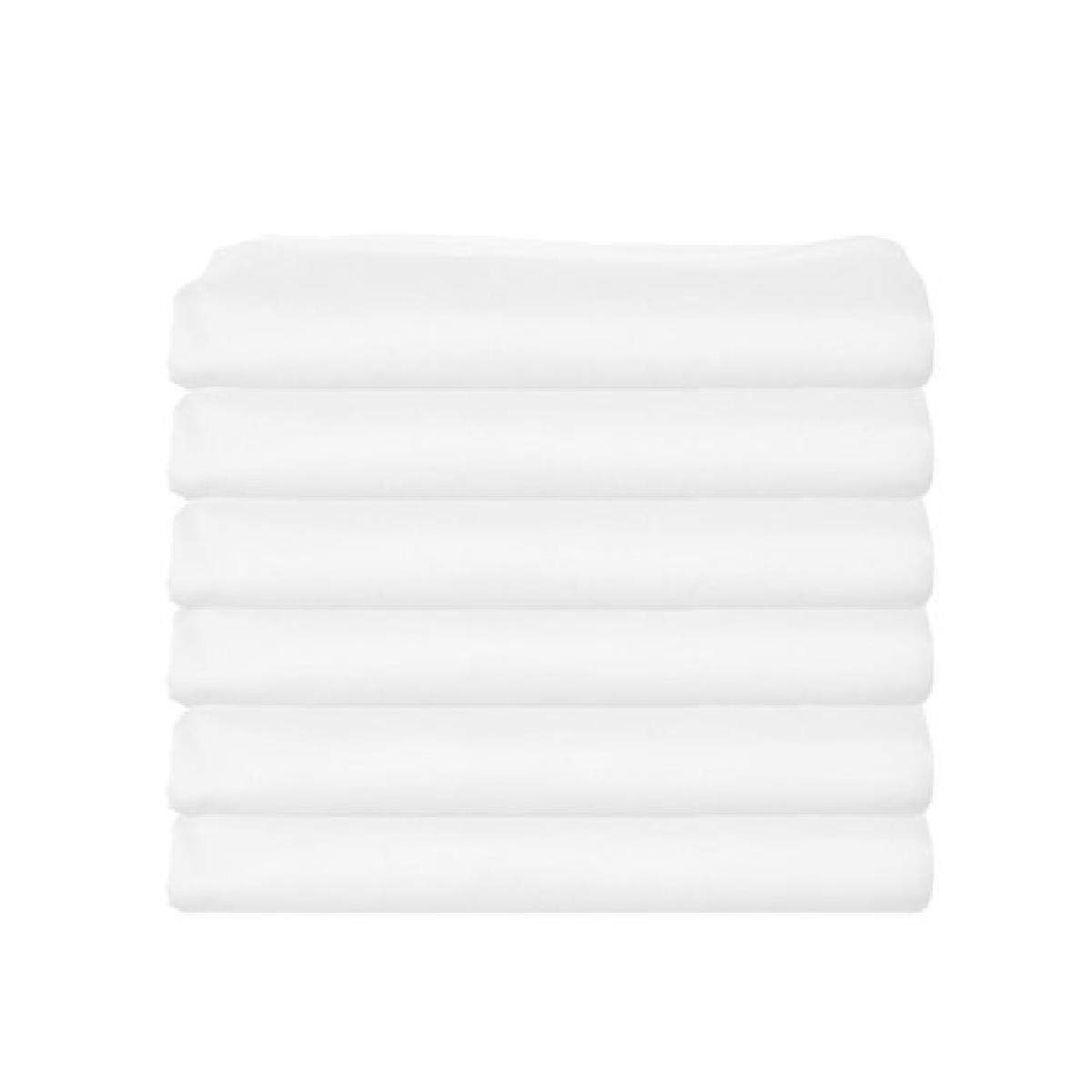 BKB Daycare 6-Piece Fitted Crib and Toddler Bed Sheets Set - Soft White Cotton Nursery Bedding for Baby & Kids - Perfect for Daycare Centers, Home Nurseries, and Travel Cribs