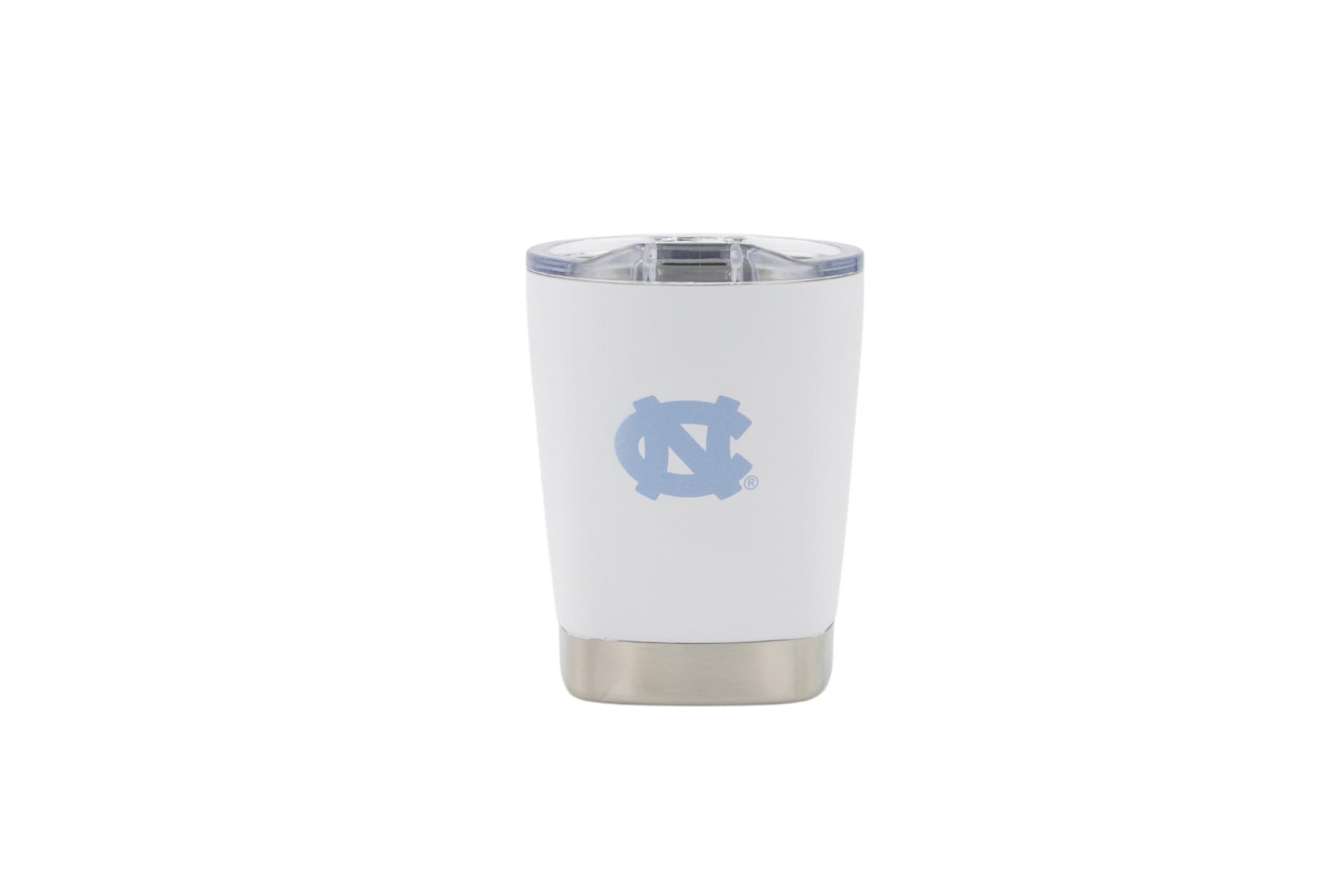 NCAA 12 oz Stainless Steel Tumbler with Lid - Insulated Wine & Whiskey Glass for Game Day, Tailgating & Outdoor Events (North Carolina Tar Heels)