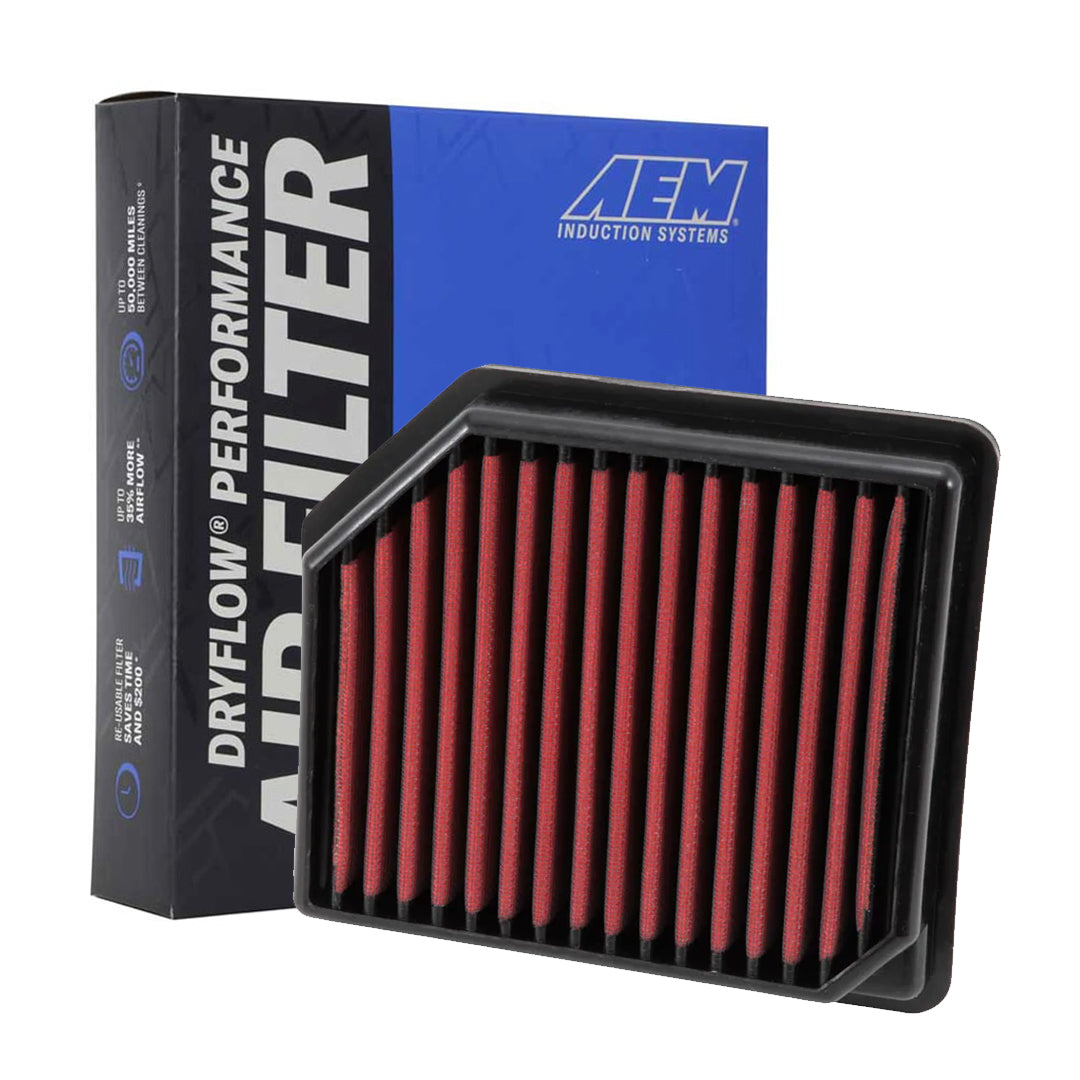 AEM 28-20342 Dryflow Washable Air Filter - High Performance Reusable Air Filter for Cars, Trucks & SUVs - Perfect for Off-Roading, Racing & Daily Driving
