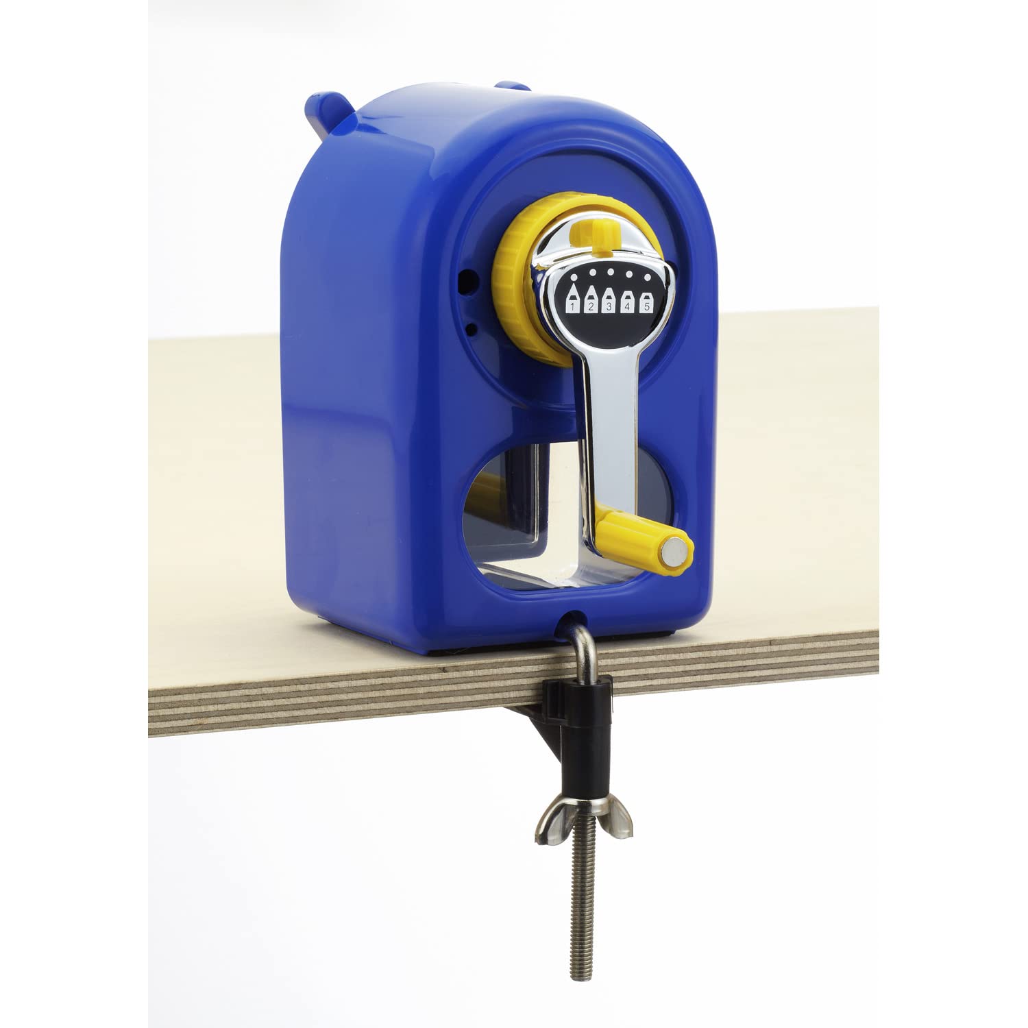 LYRA Plastic Desk Sharpener with Tank - Heavy Duty Pencil Sharpener for School, Office & Home Use - Perfect for Students, Teachers & Professionals
