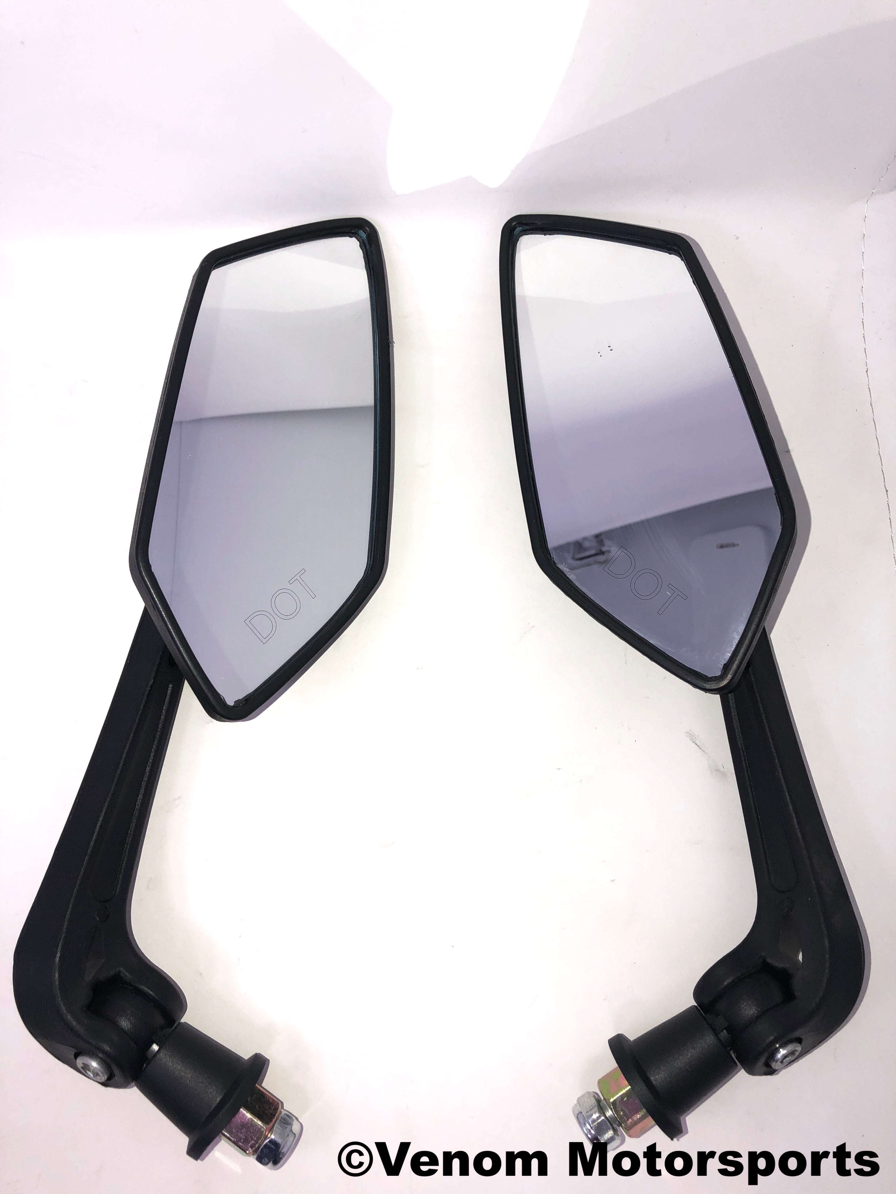 X18 50cc GY6 Scooter Motorcycle - Universal Side Mirror Set (09060021) for Street Riding & Commuting
