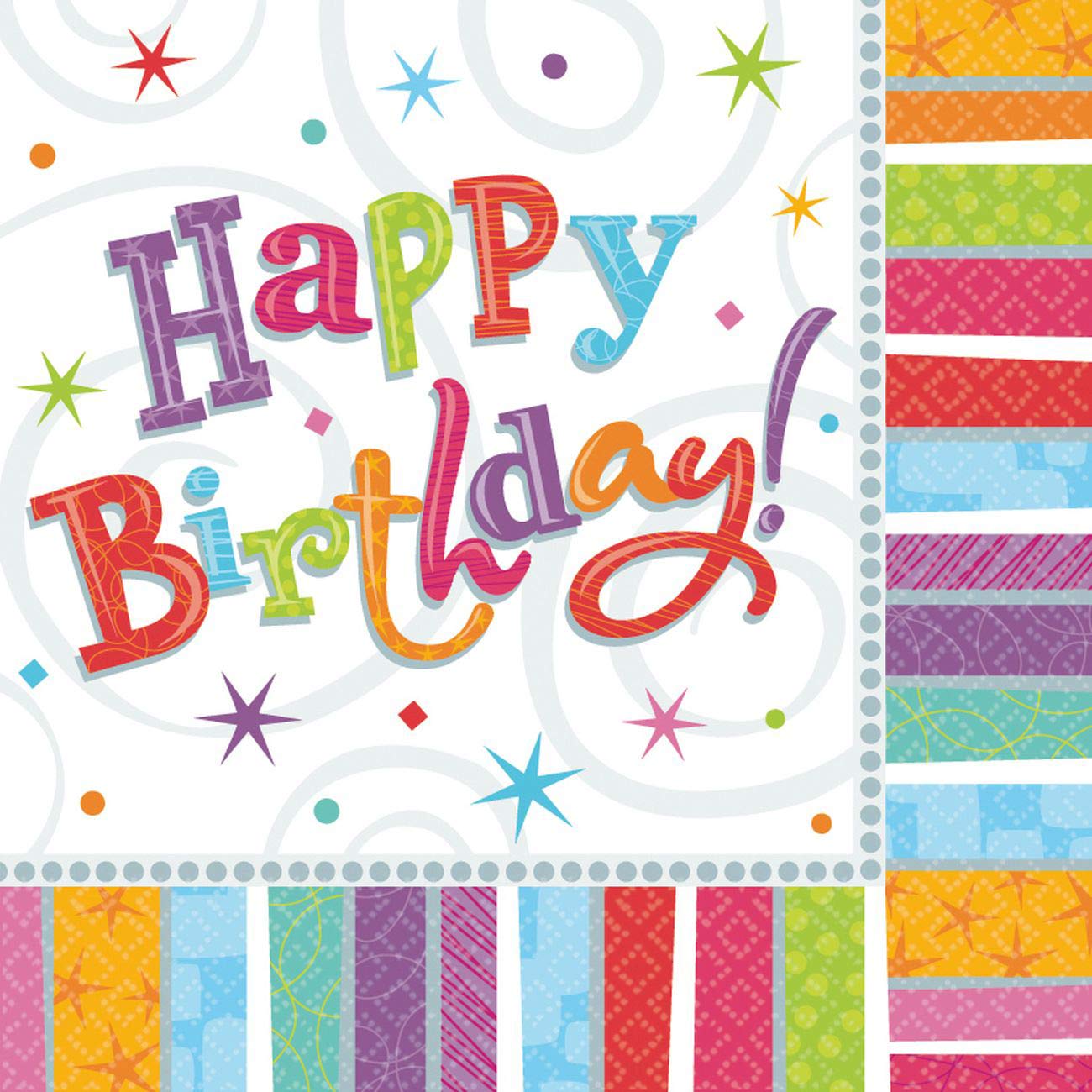 16-Pack Happy Birthday Napkins - Premium Disposable Party Napkins for Birthday Celebrations, Baby Showers & Special Events