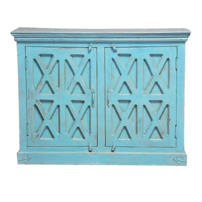 French Style Solid Wood Sideboard - Elegant Buffet Cabinet for Dining Room, Living Room & Entryway Storage | Rustic Farmhouse Decor
