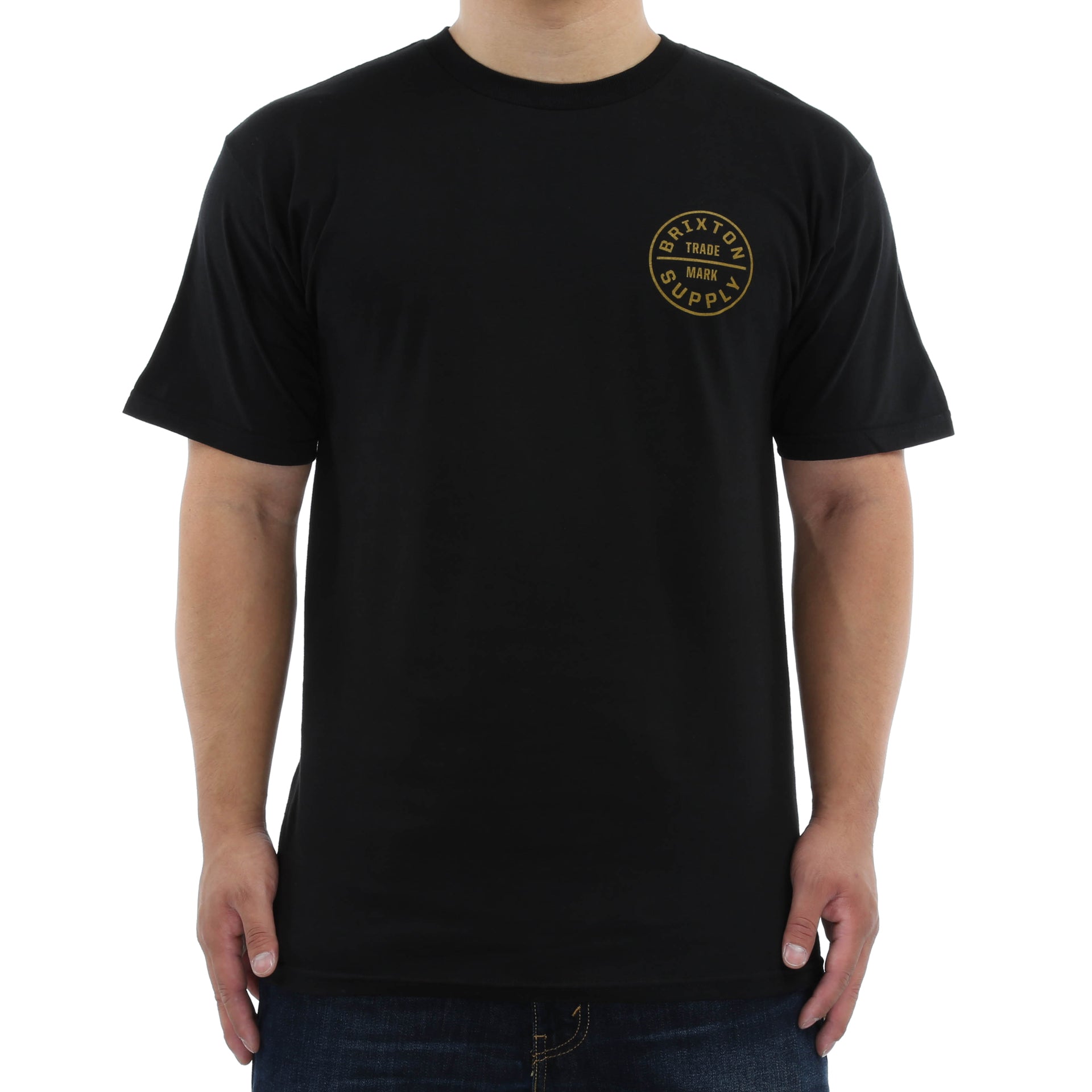 Brixton Oath Short Sleeve Standard T-Shirt for Men - Soft Cotton Crew Neck Tee - Casual Everyday Wear - Perfect for Streetwear, Outings & Relaxing
