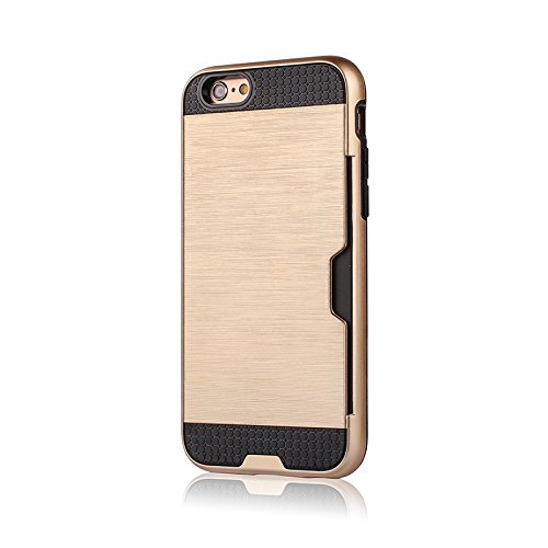 Premium iPhone 6s Case with Card Slot - Slim Protective Cover for iPhone 6s 4.7 Inch (Gold) | Perfect for Everyday Use, Travel & Hands-Free Convenience