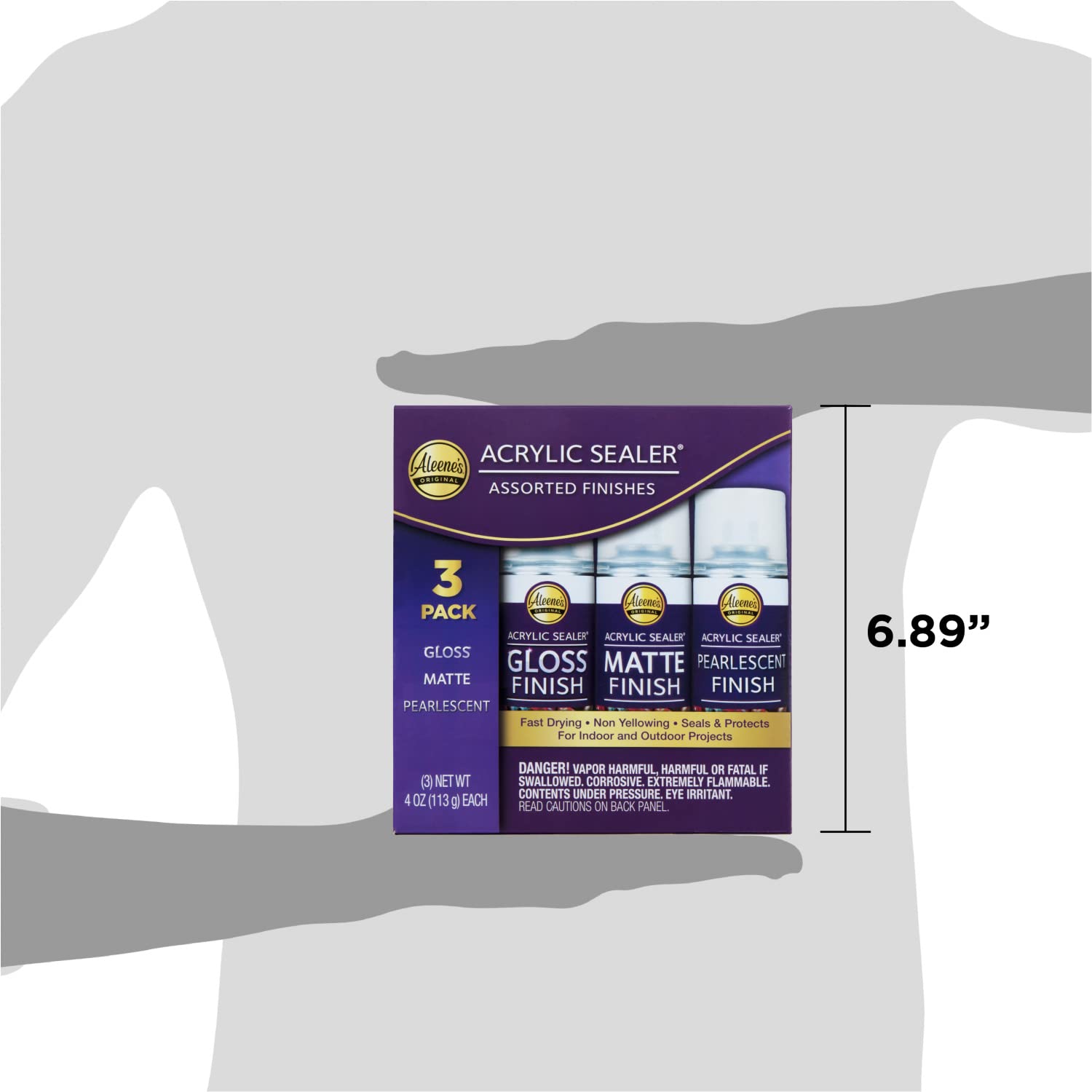 Aleene's Acrylic Spray Sealer Variety Pack - 4 oz (3 Pack) - Gloss, Matte & Pearlescent Finishes for DIY Crafts, Wood, Fabric & Home Decor Projects