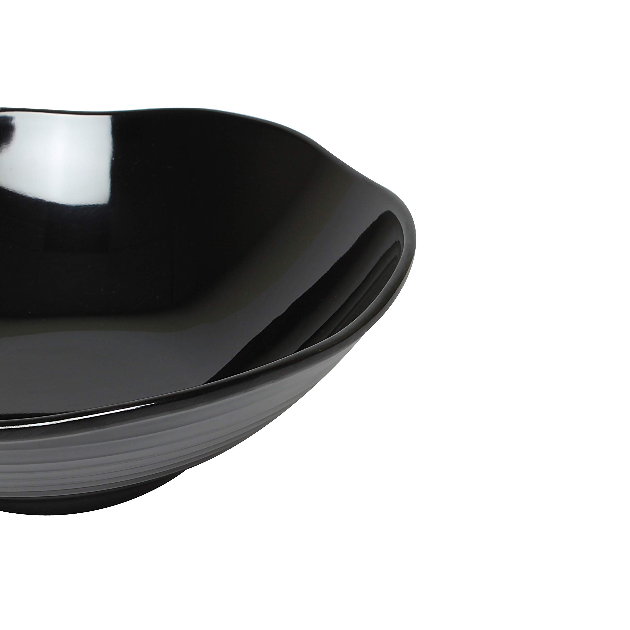 Thunder Group Classic Black Melamine Soup Bowls - 45 oz, 9