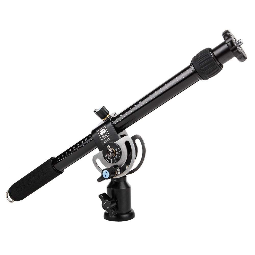 Sirui HA-77 Aluminum Telescopic Boom Extension Arm - 30.3 inch Adjustable Camera Support with 11 lb Load Capacity - Perfect for Vlogging, Photography & Studio Lighting Setup