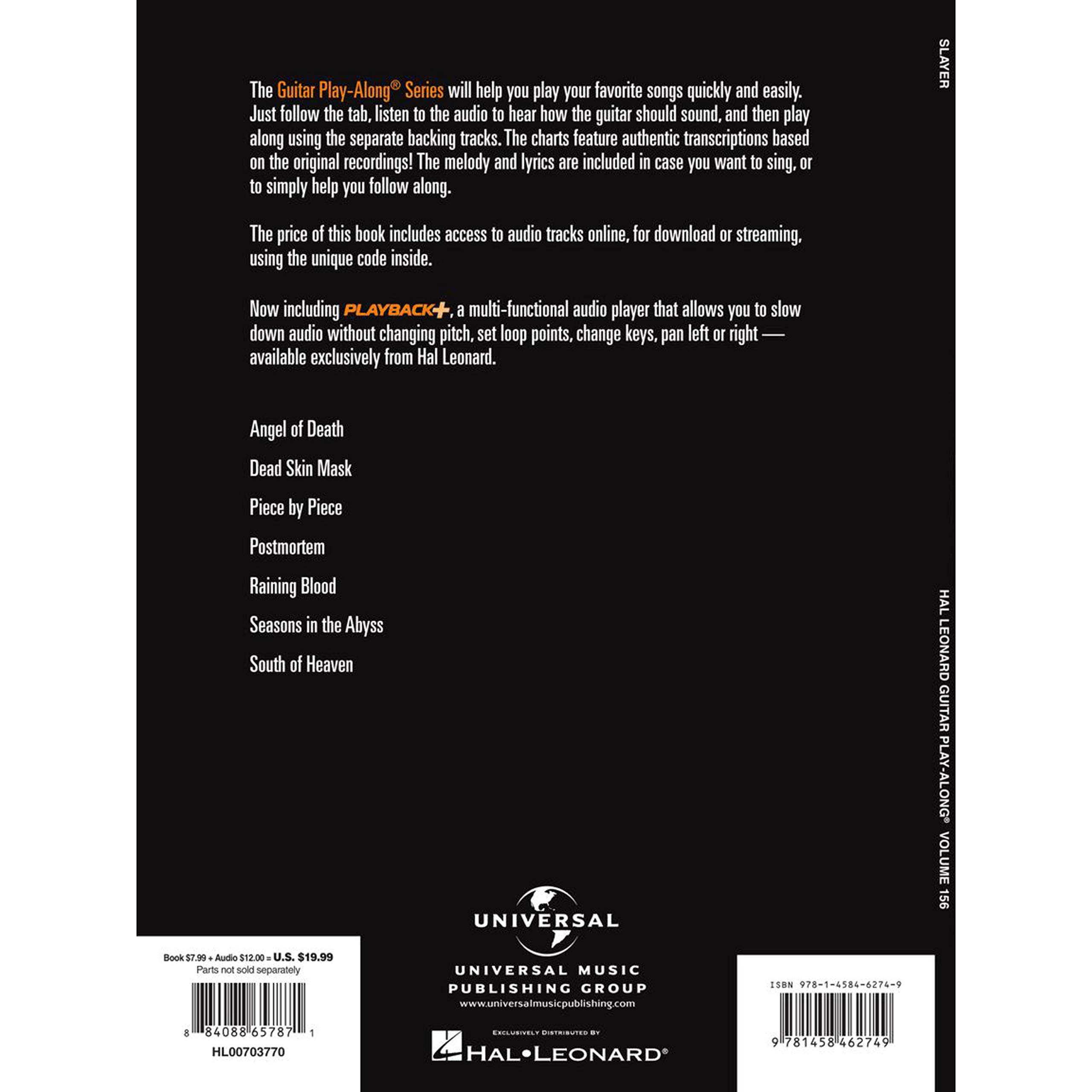 Slayer: Guitar Play-Along Volume 156 - Rock & Metal Guitar Tabs Book with Online Audio Tracks | Perfect for Guitar Practice, Band Rehearsals & Metal Music Lovers