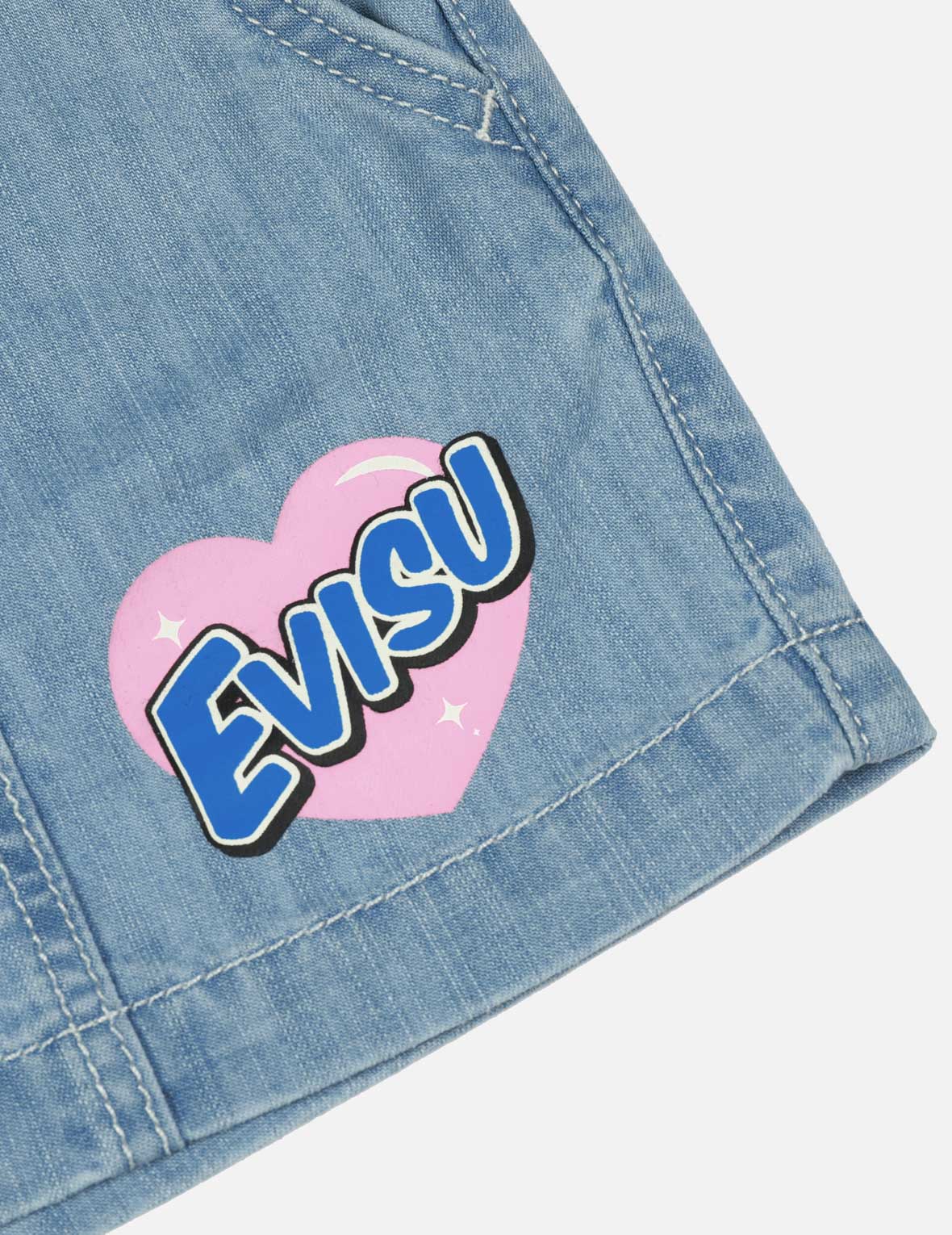 Heart & Seagull Print Denim Shorts for Women - Comfortable Regular Fit High Waist Jean Shorts for Summer, Beach, and Casual Outings