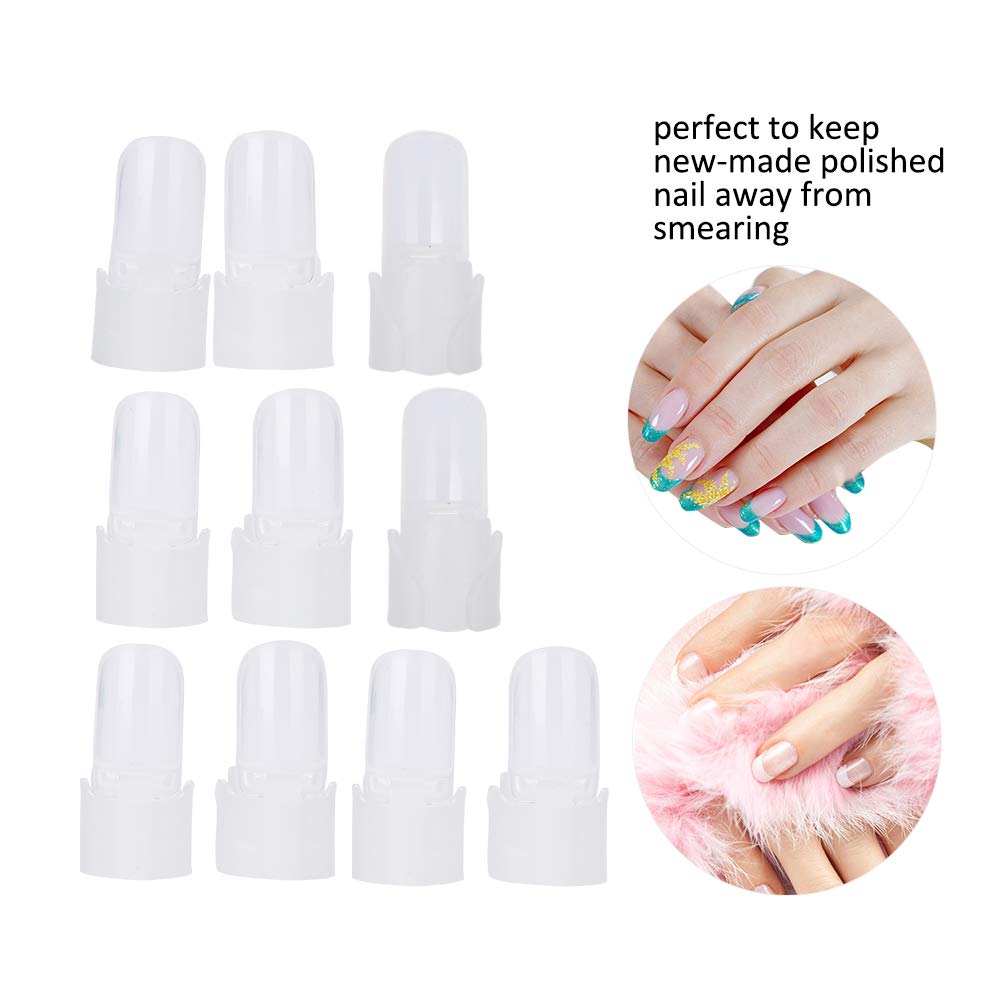 10Pcs Nail Polish Protector Tips - Finger Nail Varnish Shield for Manicure & Nail Art | Reusable Nail Polish Guards for Perfect DIY Home Salon & Professional Use