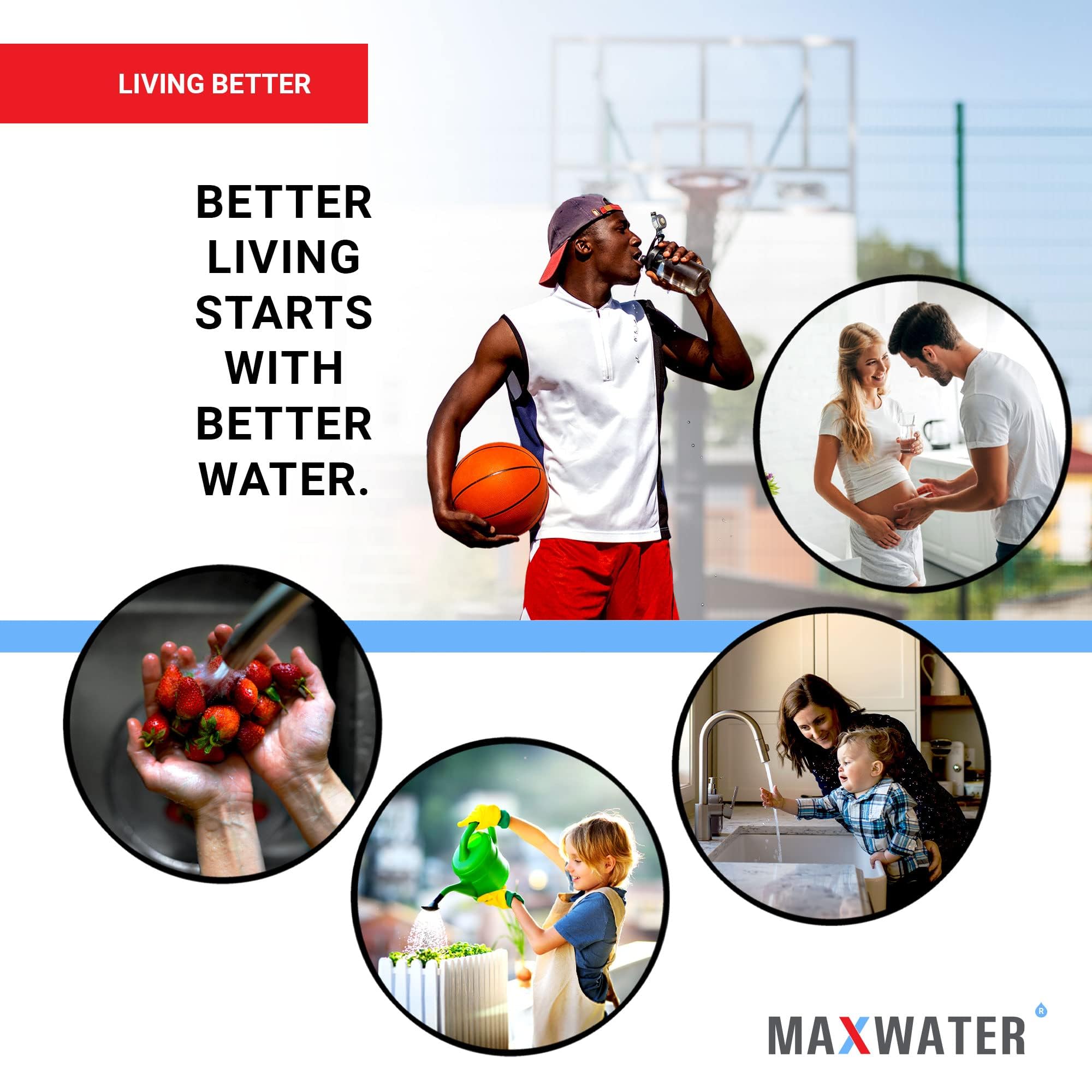 Max Water 150 GPD Reverse Osmosis Membrane Replacement - High Flow RO Water Filter for Under Sink Purification Systems | Perfect for Home, Office, and RV Drinking Water Filtration