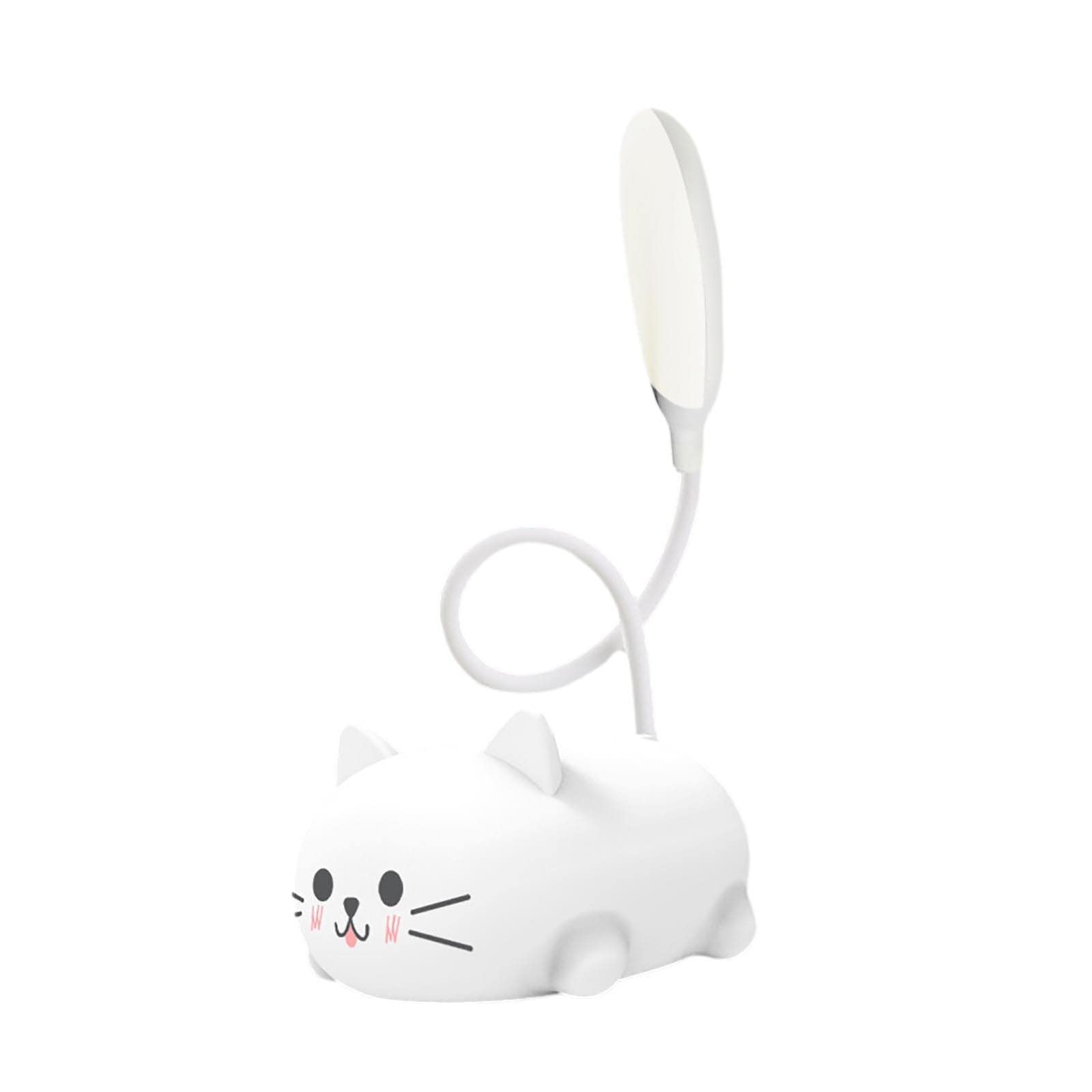 LED Desk Lamp with Wireless Charging for Kids - Eye Protection Study Lamp, USB Rechargeable, Cartoon Night Light, Perfect Gift for Students & Dorm Rooms - Ideal for Homework, Reading, and Bedtime Use