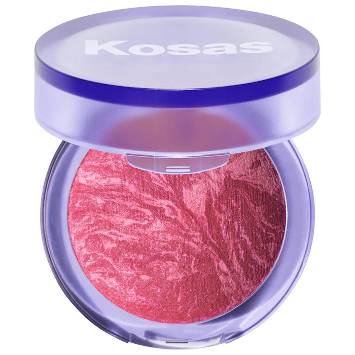 Kosas Blush is Life Baked Talc-Free Illuminating Dimensional Blush - Natural Glow for Cheeks & Face Makeup | Perfect for Daytime, Night Out & Special Occasions