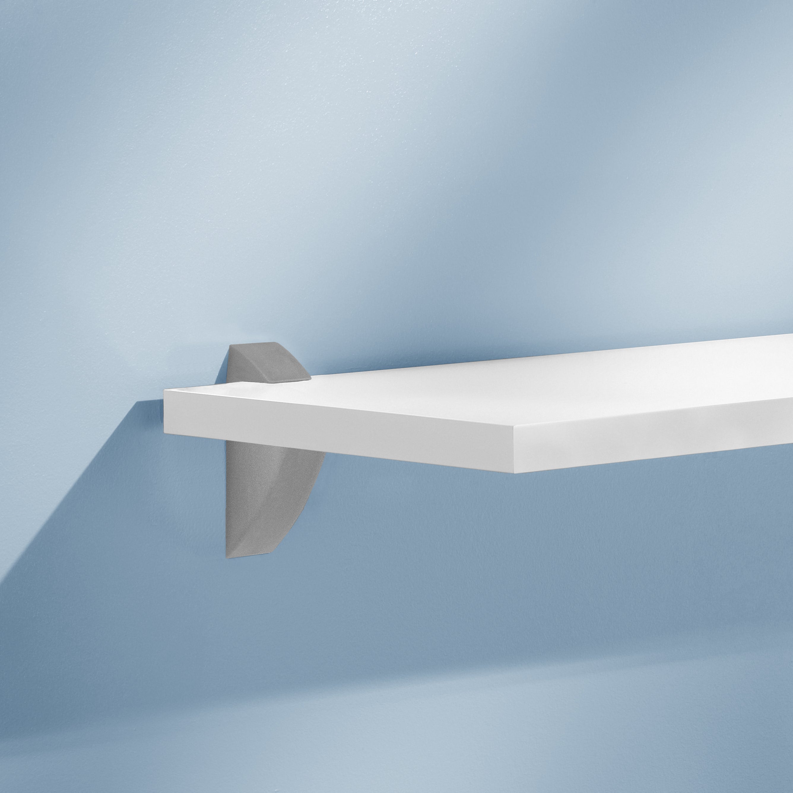 LITE Shelf and CLIP Support - Wall Mounted Floating Shelf with Adjustable Clips for Home Office, Kitchen & Bathroom Organization