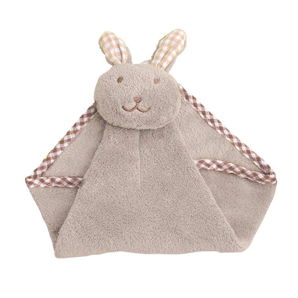 Zhangxin Soft Plush Baby Towel - Cute Cartoon Animal Hand Towel for Nursery & Bathroom, Absorbent Hanging Towel for Kids (Brown) - Perfect for Baby Bath Time, Nursery Decor & Gentle Skin Care