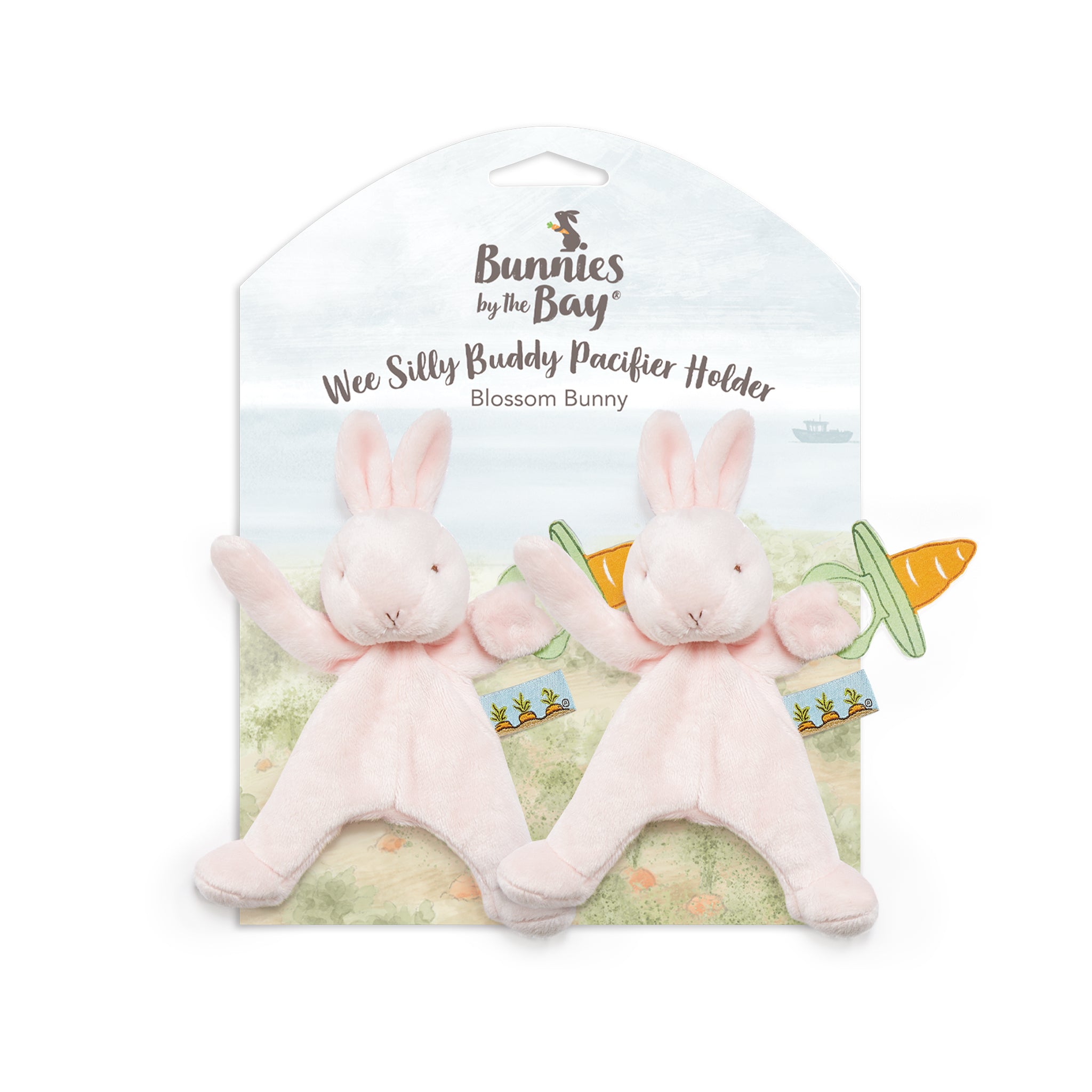 Wee Silly A Hare and A Spare - 2 Pack Pink Stuffed Animal Bunnies for Kids, Easter Gifts & Nursery Decor