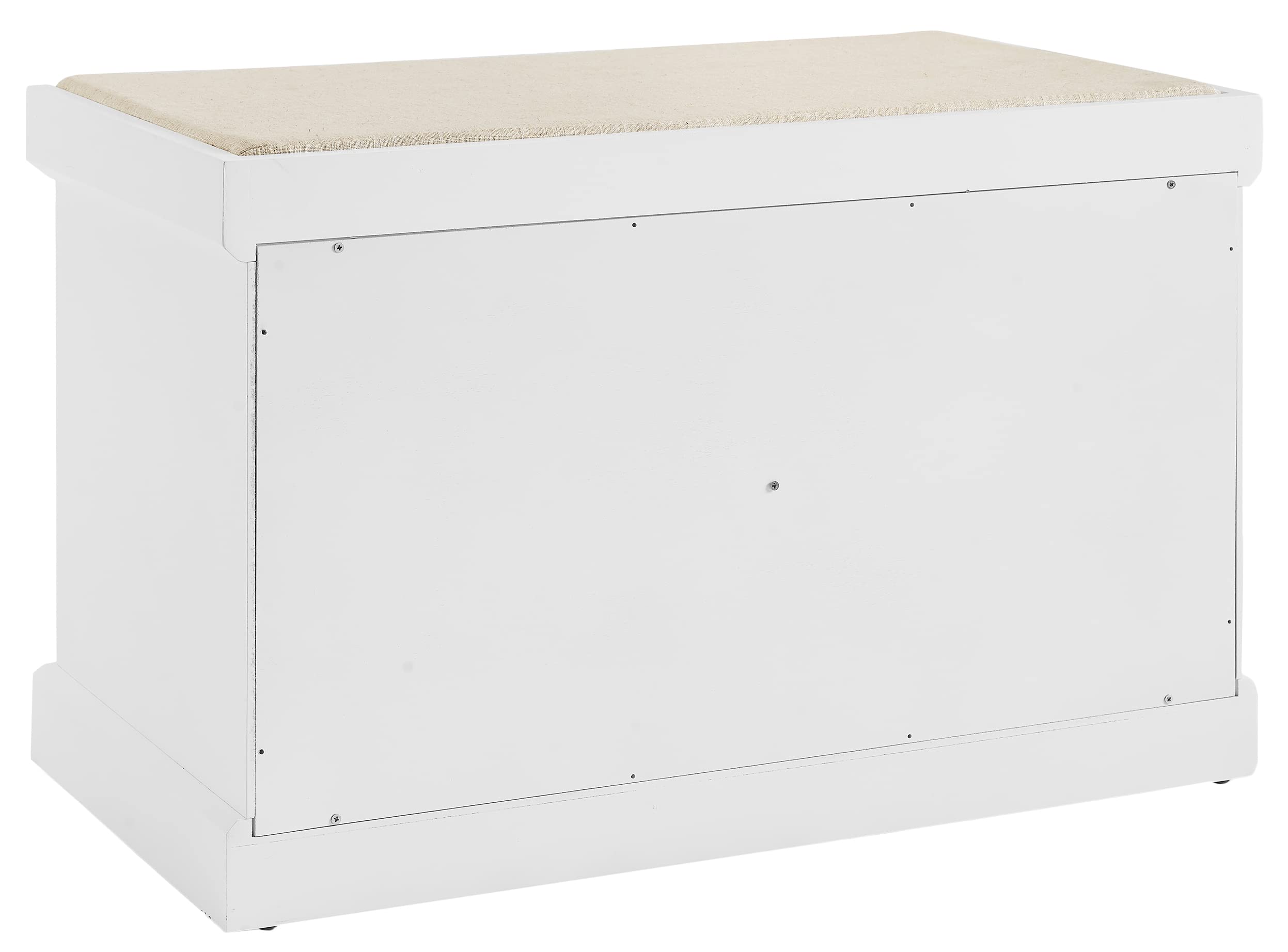 Crosley Anderson White Entryway Storage Bench with Shoe Rack & Organizer Shelves - Perfect for Small Spaces, Hallway Organization & Shoe Storage
