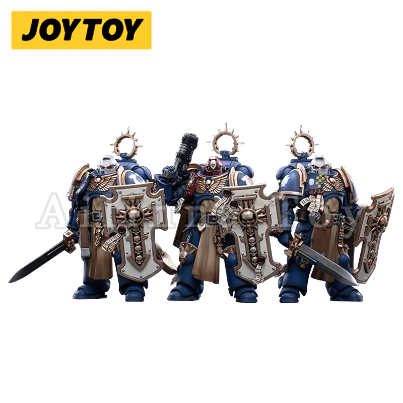 JOYTOY 1/18 Scale Warhammer 40K Space Marines Ultramarines Bladeguard Veterans Action Figure Set (3PCS) - Perfect for Collectors, Tabletop Gaming & Warhammer 40K Displays