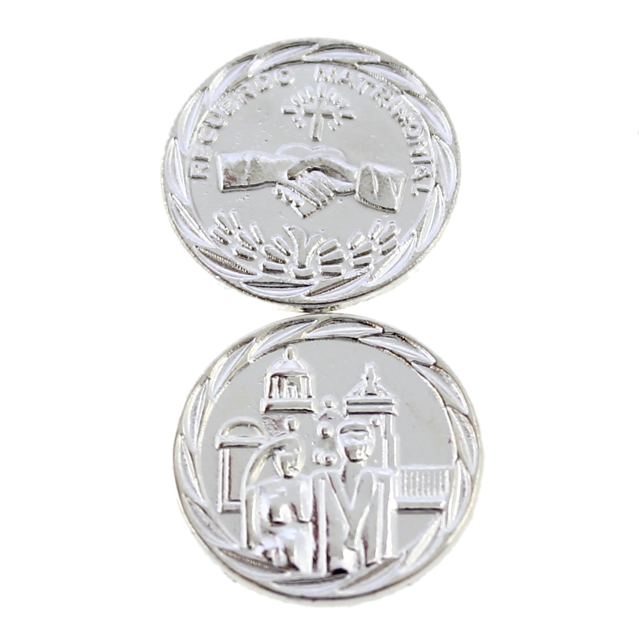 CB Accessories Wedding Unity Coins - Arras de Boda - Heart Shaped Box with Decorative Rhinestone Crystals 78 (Silver) - Perfect for Wedding Ceremonies and Anniversary Gifts