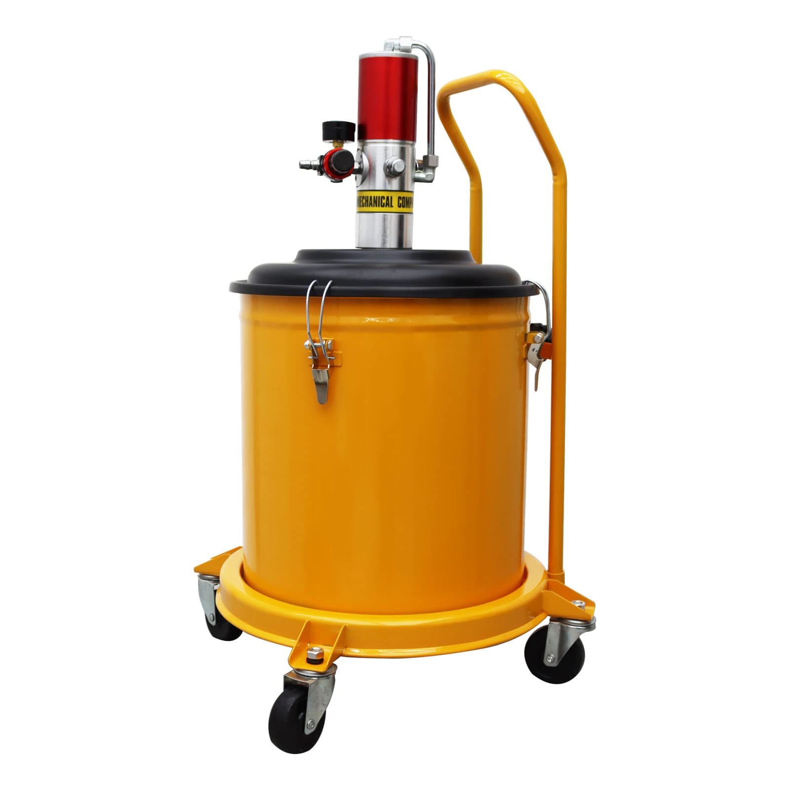 TECHTONGDA 7.5 Gallon Air Pneumatic Grease Pump with Lubricator Gun & Hose - Heavy Duty Compressed Grease Injector for Automotive, Industrial & Farm Equipment Maintenance