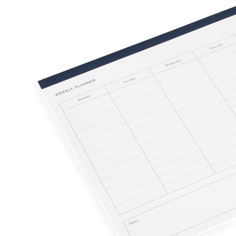 Bookbinders Design Weekly Planner A4 Size - Smoke Blue for Office, School & Home Organization | Perfect for Scheduling & Note-Taking