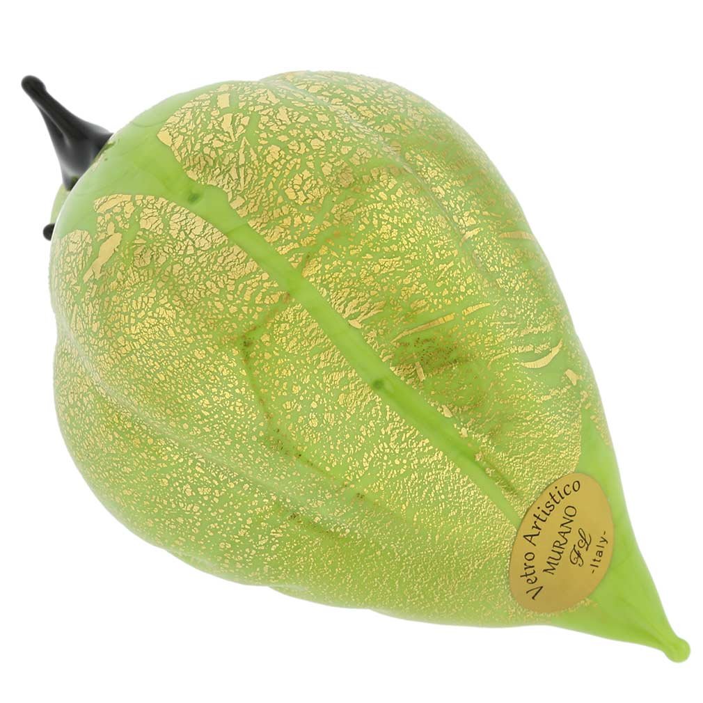 Authentic Murano Glass Bird Figurine - Handcrafted in Venice, Italy - Elegant Green Art Piece for Home Decor & Gift Ideas