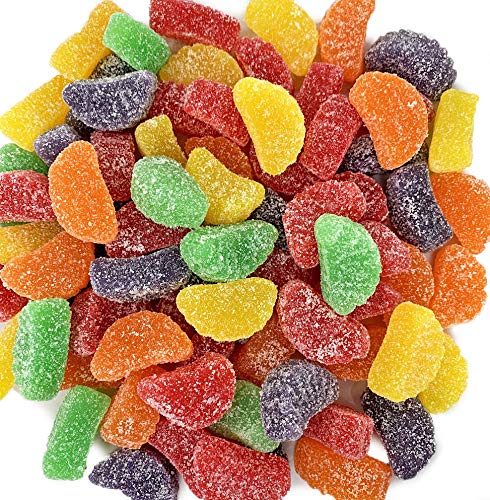 SweetGourmet Assorted Fruit Slices - Bulk Jelly Candy 1 Pound | Delicious Soft & Chewy Fruit Flavored Snacks for Parties, Gifts & Everyday Treats