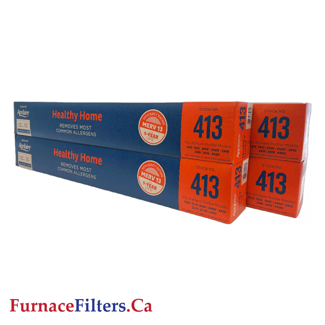 Aprilaire 413 Furnace Filter MERV 13 Replacement Media - 4 Pack | High Efficiency Air Filter for HVAC Systems | Perfect for Home, Office & Commercial Use