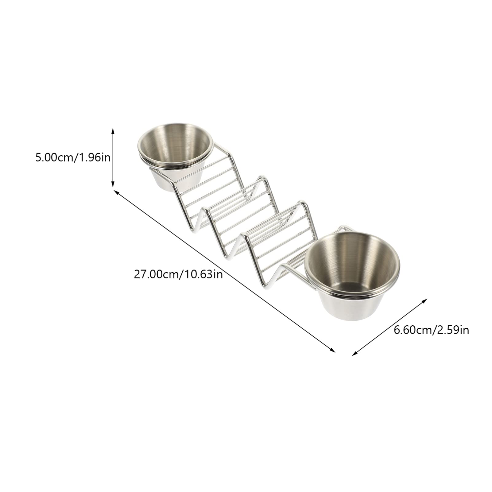 Stainless Steel Pancake Stand with Sauce Cups - Commercial Bakery & Kitchen Storage Rack for Pancakes, Tacos & Waffles - Perfect for Restaurants, Cafes & Home Breakfast Buffets