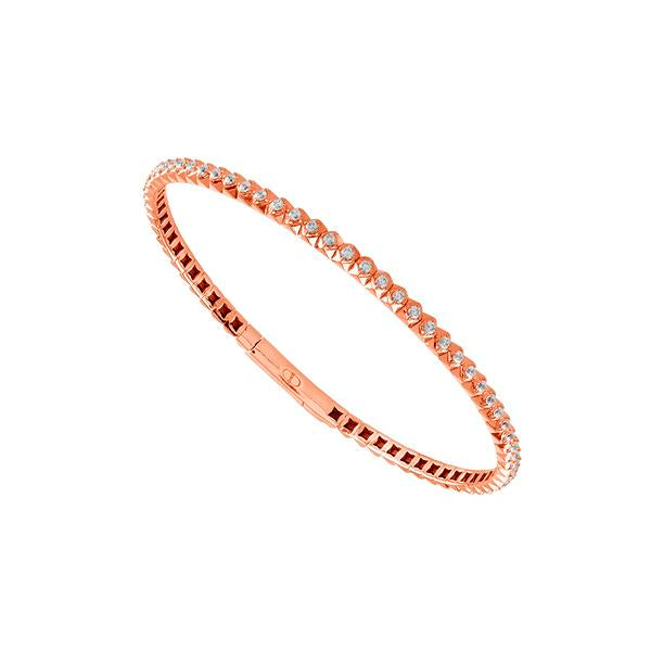 14K White Gold 0.90 Carat Diamond Tennis Bracelet for Women - Elegant Studded Bangle for Weddings, Anniversaries & Special Occasions