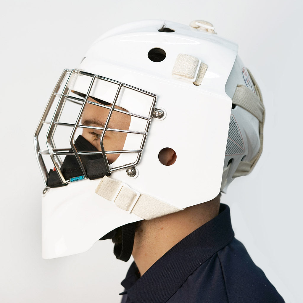 CCM Game On Goalie Face Mask - Ice Hockey Goalie Helmet with Full Protection for Players - Perfect for Youth & Adult Hockey Games, Practices & Training Sessions