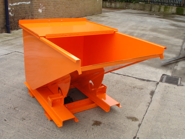 ICUS Heavy Duty Forklift Tipping Skip - Durable Steel Waste Container for Industrial Material Handling | Perfect for Warehouse, Construction & Recycling Operations