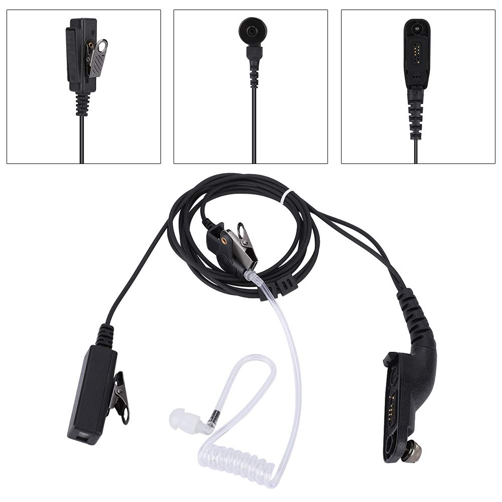 Professional 2-Pin Air Tube Surveillance Earpiece with 0.9M Kevlar-Reinforced Cable - Clear Audio Monitoring Headset for Security, Law Enforcement & Event Staff - Ideal for Covert Operations, Crowd Control & Discreet Communication