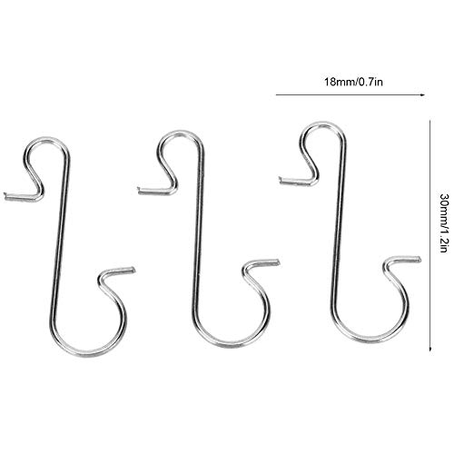 1 Inch Mini S Hooks - 100 Pack White Metal Hanging Hooks for DIY Crafts, Home Organization & Decoration - Strong Multi-Purpose S-Shaped Hooks for Hanging Plants, Keys, Towels & More