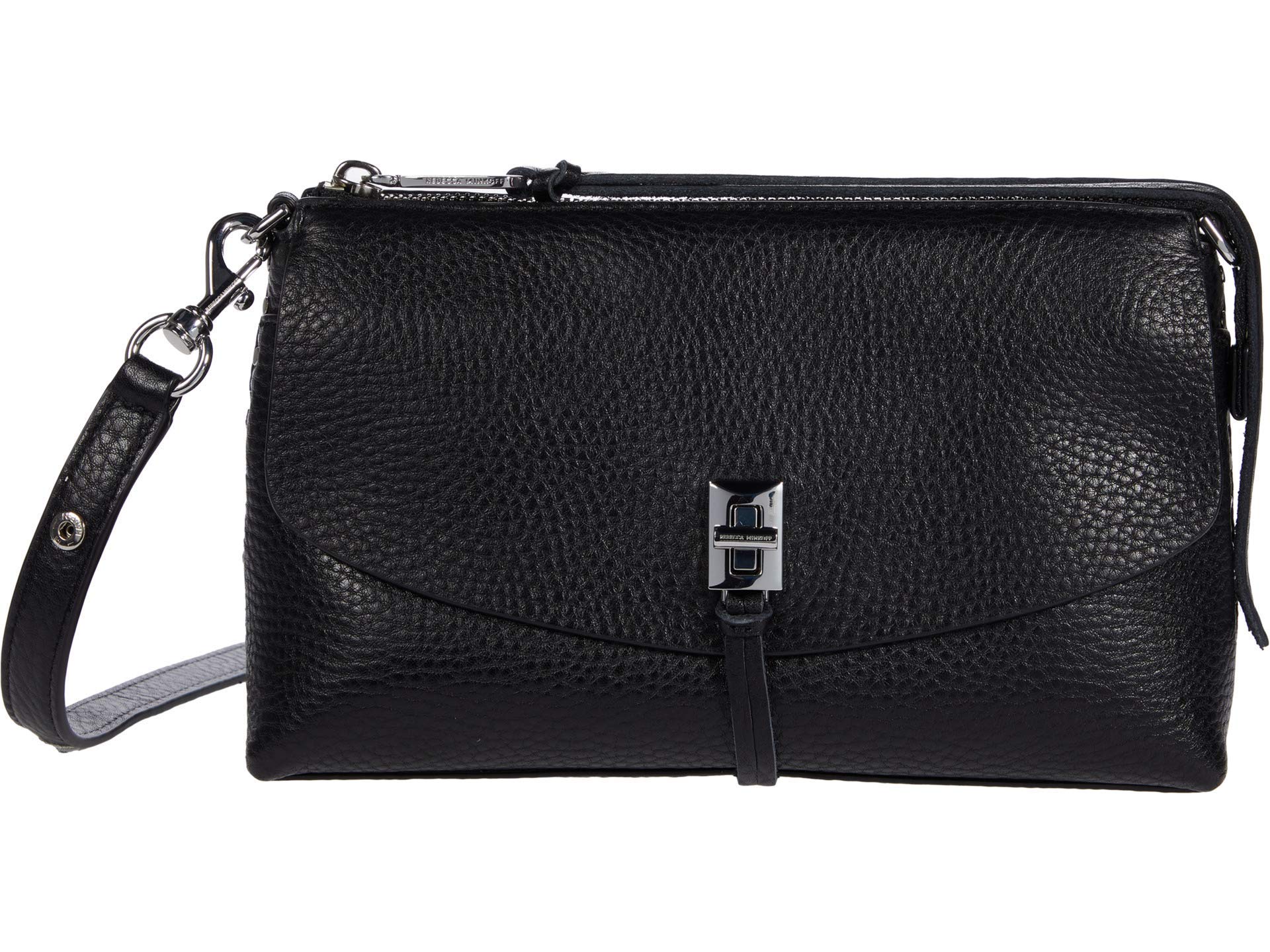 Rebecca Minkoff Darren Top Zip Crossbody Bag for Women - Soft Leather Small Shoulder Purse | Versatile Everyday Handbag for Work, Travel & Date Night