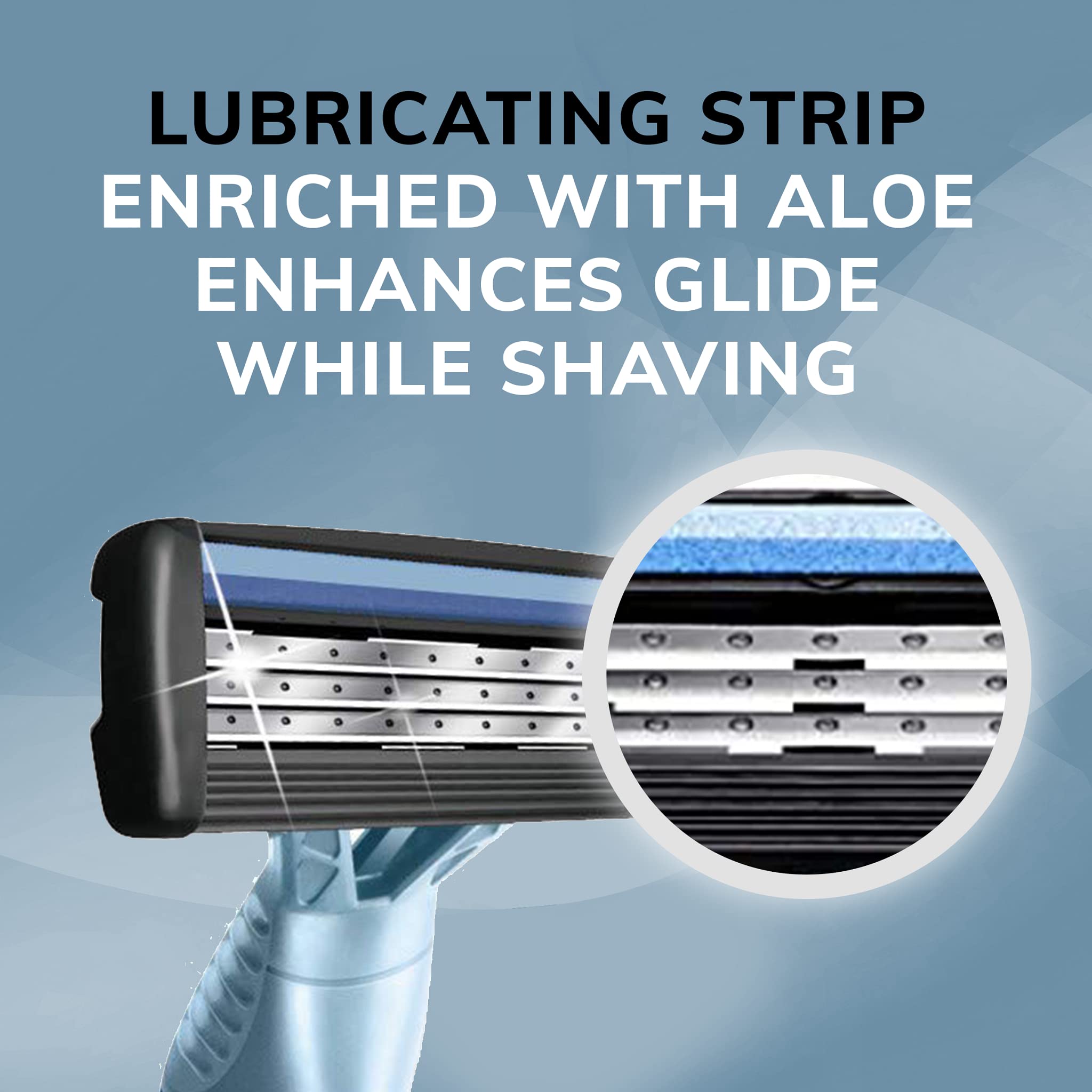 BIC Flex 3 Titanium Disposable Razors for Men - 10 Pack with 3 Ultra-Sharp Blades for Smooth, Close & Comfortable Shave - Perfect for Travel, Gym & Daily Grooming Routine