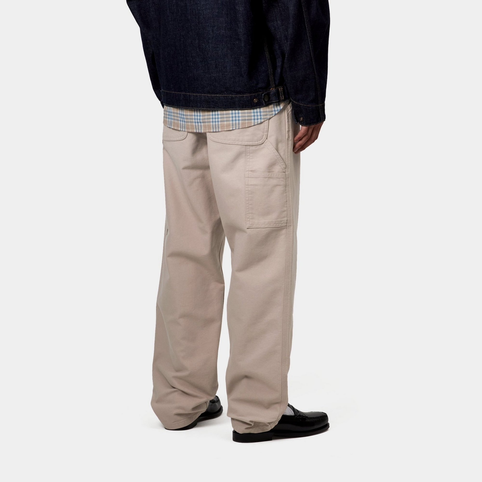 Single Knee Pants in Stone Canvas Fabric | Dusky Beige Color | Perfect for Outdoor Adventures, Hiking & Casual Wear